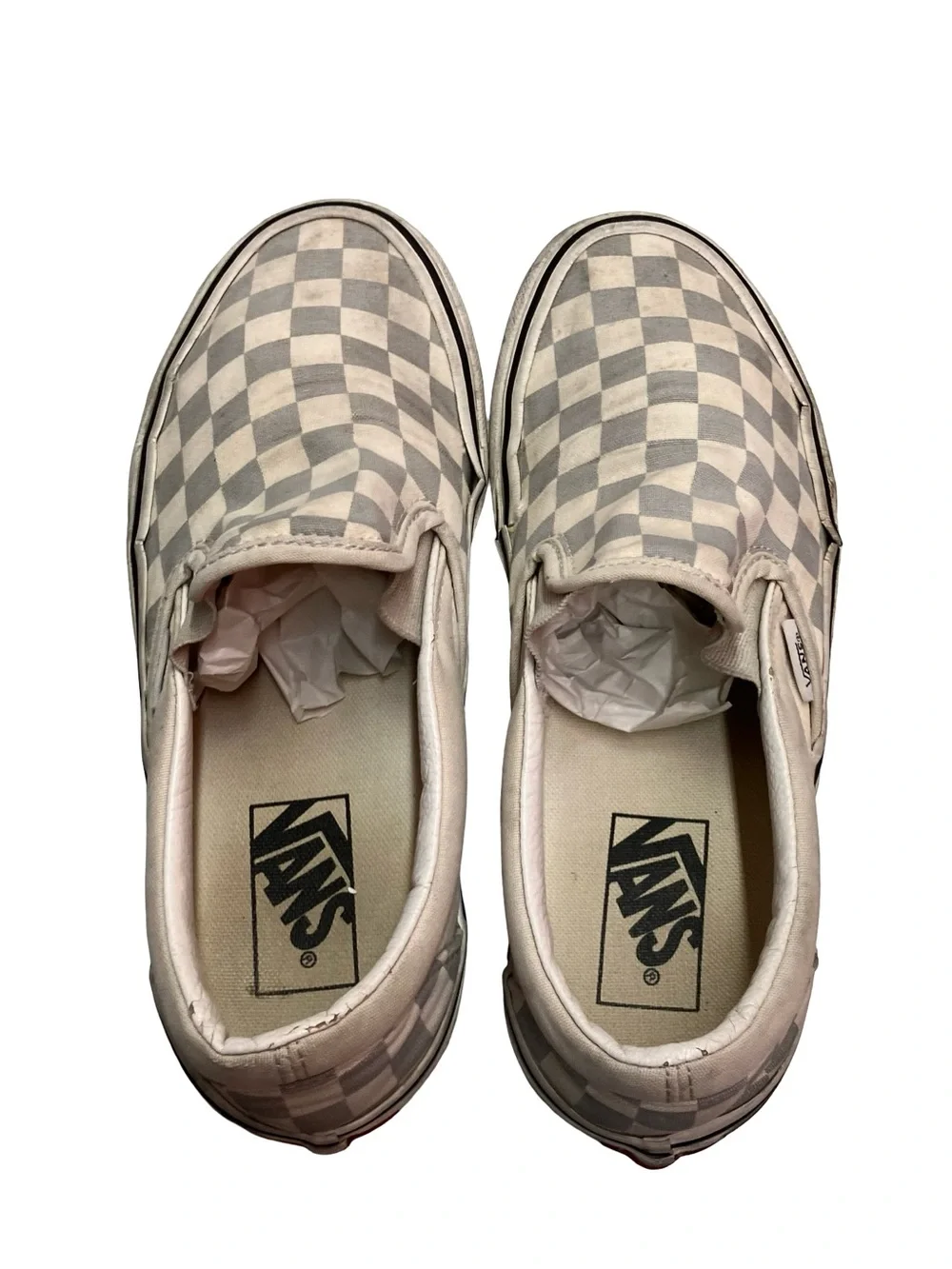 Vans Classic Slip-On Sneakers Checkerboard Men 6 Women 7.5 Black White Gray LOT